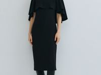 Платье-кейп, Черный