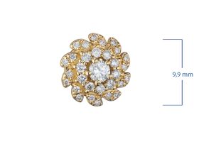 Пусеты из желтого золота с бриллиантами э0301пс08210701