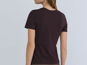 Базовая футболка из хлопка, Коричневый