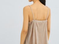 Бархатный топ с кружевом, Бежевый