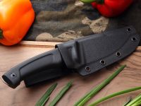 Походный полевой кухонный нож с фиксированным клинком Mr Blade Junak 10 см, сталь AUS-8, рукоять термопластик GRN