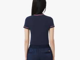 Женская хлопковая футболка Lacoste