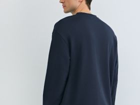 Свитшот с имитацией футболки, Синий