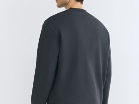 Базовый свитшот с принтом, Серый