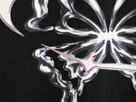 Футболка с AR-принтом для девочек, Черный