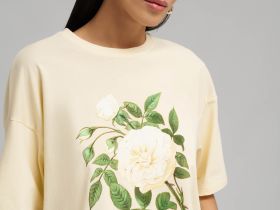 Свободная футболка из хлопкового джерси