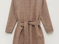 Кардиган из шерсти с поясом