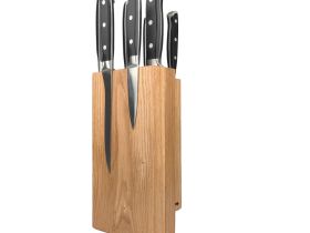Подставка настольная магнитная для 8 ножей Woodinhome KS009SON, дуб