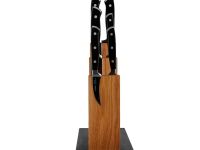 Подставка для ножей магнитная Woodinhome KS050SON-ST, дуб/мрамор