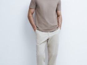 Поло из мягкого пике, Бежевый