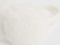 Меховые наушники для девочек, Белый