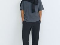 Футболка из структурной ткани, Синий