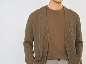 Кардиган с эффектом стирки, Желтый