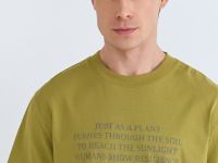 Футболка с принтом и вышивкой, Зеленый