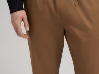 Брюки из хлопкового твила с эластичным поясом