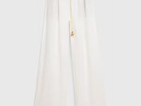 Широкие брюки с поясом, Бежевый