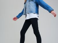 Куртка текстильная джинсовая для девочек