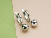 Серьги из серебра с бриллиантами э0601сг05153800