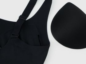 Бесшовный бюстгальтер с формованными чашками, Черный