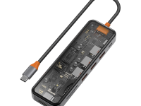 Адаптер Wiwu Cyber HUB USB-C 7 в 1 на 3xUSB 3.0/SD/TF (3.0)/HDMI (4K30)/PD (CB007) (Gray)