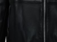 Кожаная куртка-худи с капюшоном