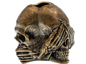 Бусина для темляка "Три черепа", латунь