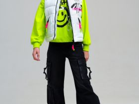 Жилет текстильный с полиуретановым покрытием для девочек