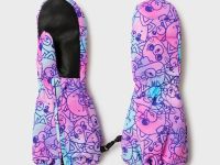 Варежки текстильные для девочек