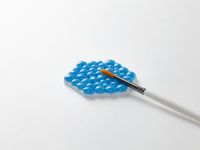 Стеклянная подставка под инструменты, цвет Незабудка