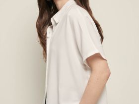 Блузка из тенселя с коротким рукавом