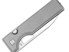 Складной нож Kizer Little Ringbo, сталь AEB-L, рукоять алюминий, серый