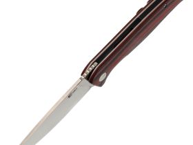 Нож складной Амур, сталь AUS10, рукоять G-10 черно-красная