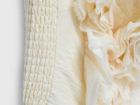 Топ с декором в виде цветка, Бежевый