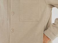 Куртка-рубашка из структурного трикотажа, Бежевый