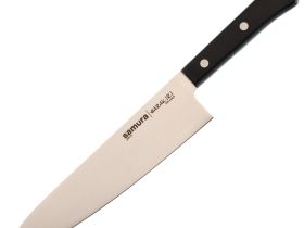 Подарочный набор из 3-х кухонных ножей Samura Harakiri (универсальный, для замороженных продуктов, шеф), сталь Aus 8, рукоять ABS-пластик