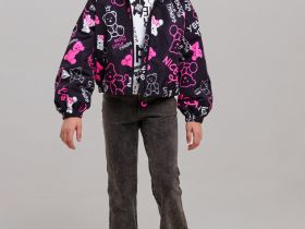 Куртка текстильная с полиуретановым покрытием для девочек (ветровка)