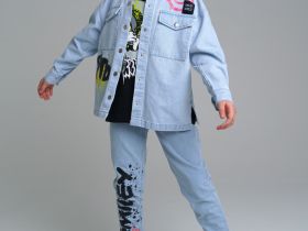 Куртка текстильная джинсовая для девочек