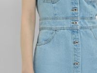 Платье-рубашка из денима, Голубой