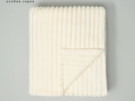 Плед Soft strip, молоко