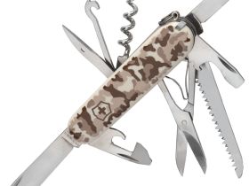 Нож перочинный Victorinox Huntsman Comouflage, сталь X55CrMo14, рукоять Cellidor® камуфляж, 15 функций, 91мм