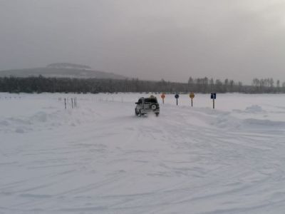 В Алданском районе увеличили грузоподъемность на ледовой переправе Нижний Куранах — Угоян