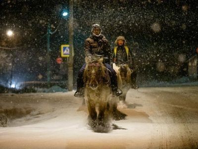 Якутские всадники подходят к Красноярску