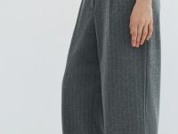 Трикотажные прямые брюки, Серый