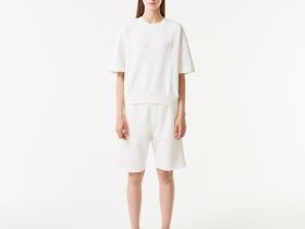 Женская толстовка Lacoste свободного кроя с коротким рукавом