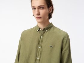 Мужская льняная рубашка Lacoste