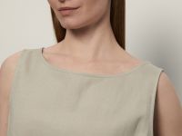 Укороченный топ без рукавов с резинкой по низу