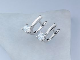 Серьги из белого золота с бриллиантами э4701сг07210866