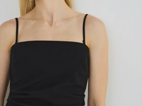 Платье-бюстье со съёмными бретелями, Черный