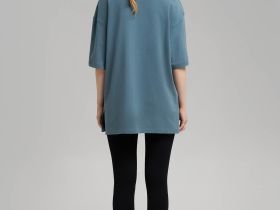 Футболка свободного кроя из джерси