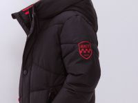 Чёрная утеплённая куртка Глория Джинс